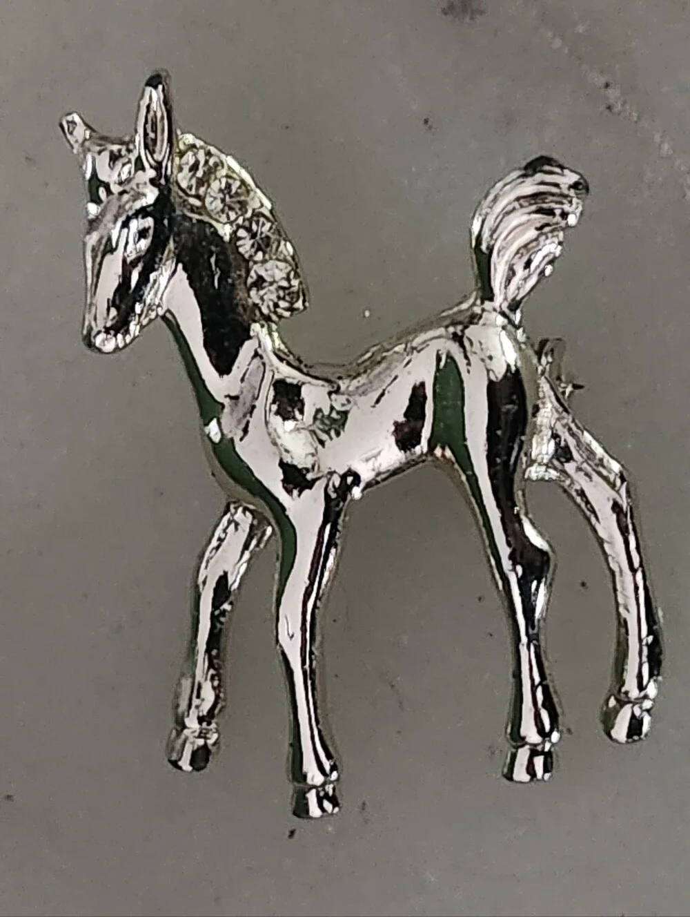 Vtg Silver Tone  Horse/ Colt Pin Brooch
